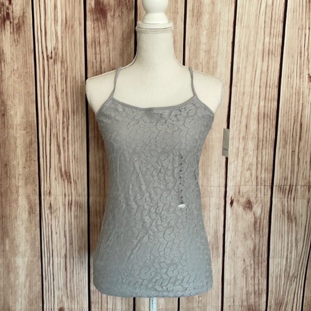 NWT! Ann Taylor Loft Lacy Floral Camisole Silvery blue